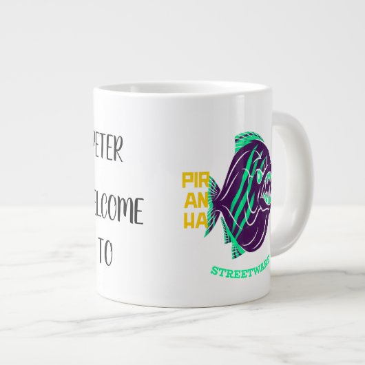 2024新企業の顔カスタム風刺 ジャンボコーヒーマグカップ (正面右)