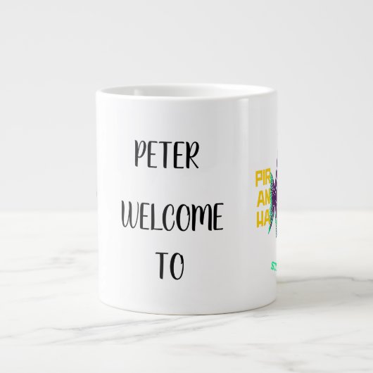 2024新企業の顔カスタム風刺 ジャンボコーヒーマグカップ (正面)