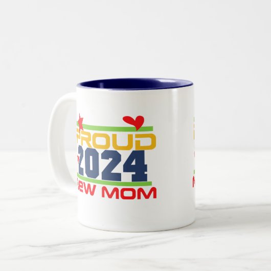 2024新誇りを持った母マツートーンコーヒーマグ ツートーンマグカップ (正面左)