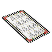 2024暦年の月次フローラストライプ名門私立校風の マグネット (右側)