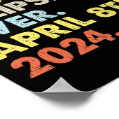 2024最高の年4月8日の皆既日食 ポスター (角)