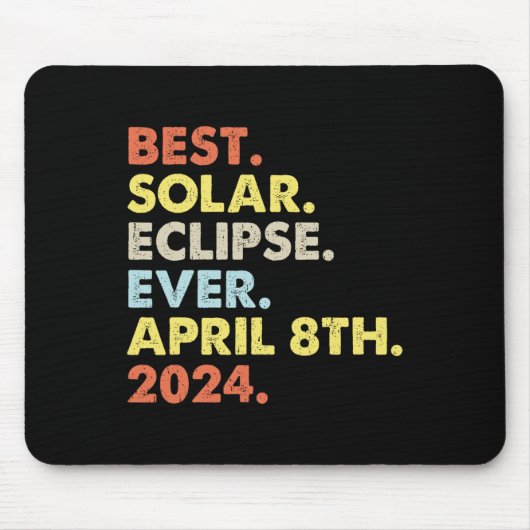 2024最高の年4月8日の皆既日食 マウスパッド (正面)