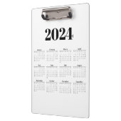 2024月次カレンダー |背景 クリップボード (左)
