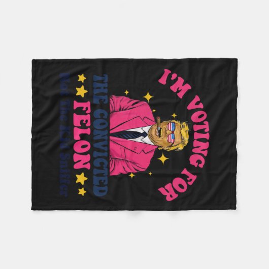 2024有罪判決を受けたフェロン – 私は投票有罪判決を受けたフェロン フリースブランケット (正面(横))