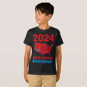 2024正確な選挙マップメリークリスマスハッピーN Tシャツ (正面フル)