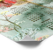 2024水彩（昆虫）マルハナバチカレンダーポスター ポスター (角)