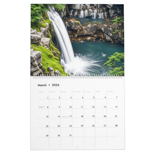 2024滝 カレンダー (3月 2026)