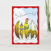 2024熟したバナナのクリスマスキャロリングおもしろい シーズンカード (正面)