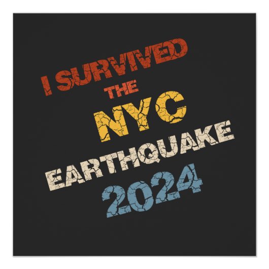 2024生き延び年のNYC大震災 ポスター (正面)