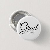 2024白い黒のスクリプトのカスタム文字のGradクラス 缶バッジ (正面&裏面)