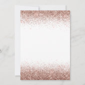 2024白卒業パーティーピンクローズ金ゴールドグリッター 招待状 (裏面)