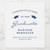 2024白海軍ブルースクリプトキャップ卒業 ワインラベル (シングルラベル)