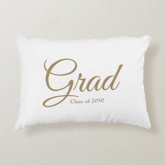 2024白金ゴールドスクリプトカスタム文字のGradクラス アクセントクッション (正面)