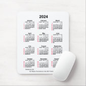 2024白52週間ISOカレンダーby Janz Mouse pad マウスパッド (マウス)