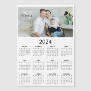 2024磁気写真モノグラムカレンダー