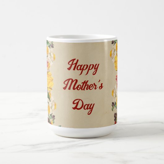 2024祝年の母の日(明るいフローラ) コーヒーマグカップ (中央)