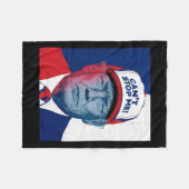 2024私は共和党2024ストップマガできない フリースブランケット (正面(横))