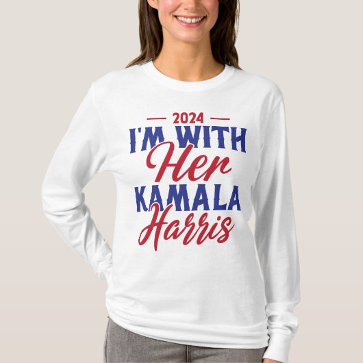 2024私は彼女のKamala Harrisと一緒にいる Tシャツ (正面)