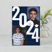 2024箔実在銀金属卒業写真 箔招待状 (立ち正面)