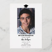 2024箔実在銀金属卒業写真 箔招待状 (裏面)