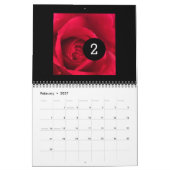 2024簡単として1から12自分の写真カレンダー黒 カレンダー (2月 2027)