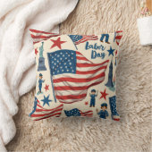 2024米国労働日お祝い クッション (ブランケット)