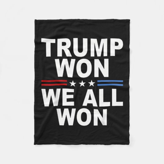 2024米国国旗トランプウォン フリースブランケット (正面)