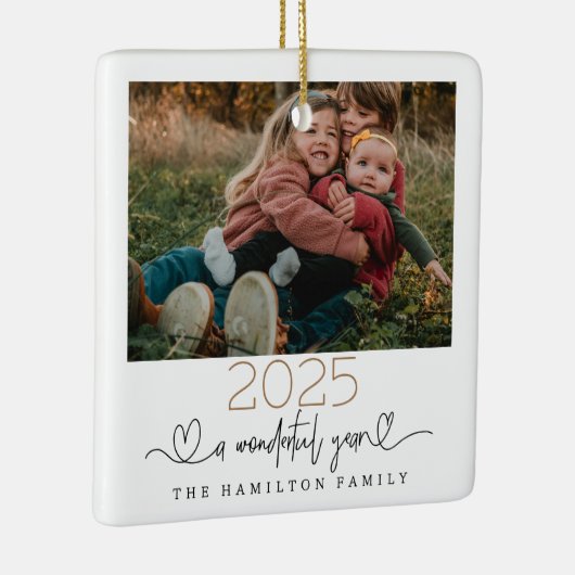 2024素晴らしい年の型のスクリプトフォト セラミックオーナメント (右)