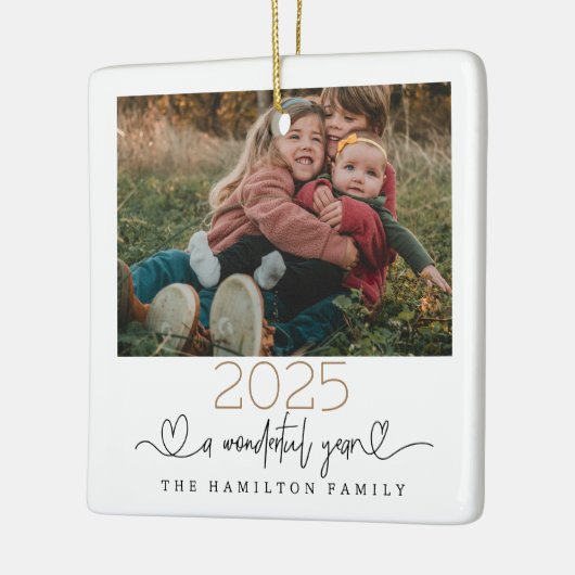 2024素晴らしい年の型のスクリプトフォト セラミックオーナメント (左)