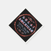 2024素晴らし年4太陽の月8日のアメリカ皆既日食 スタンダードカクテルナプキン (角)