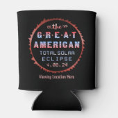 2024素晴らし年4太陽の月8日のアメリカ皆既日食 缶クーラー (裏面)