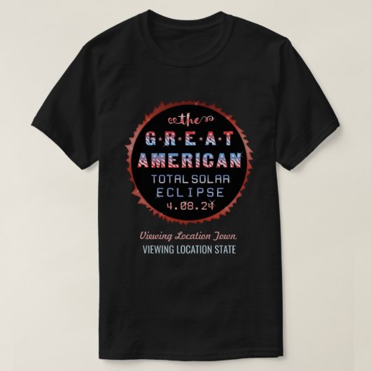 2024素晴らし年4太陽の月8日のアメリカ皆既日食 Tシャツ (デザイン正面)