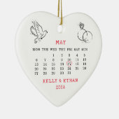 2024結婚年結婚した月 セラミックオーナメント (右)