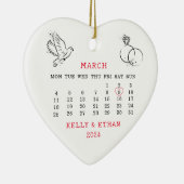 2024結婚年3月結婚した日付 セラミックオーナメント (右)