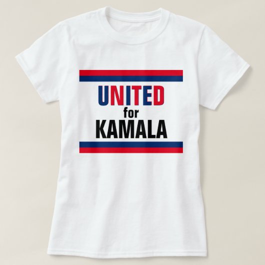 2024統一された年カマラハリス会長のために Tシャツ (デザイン正面)