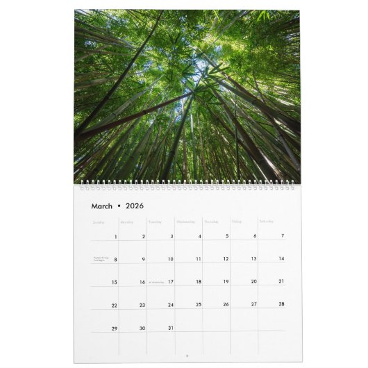 2024美しい風景の写真旅行 カレンダー (3月 2026)