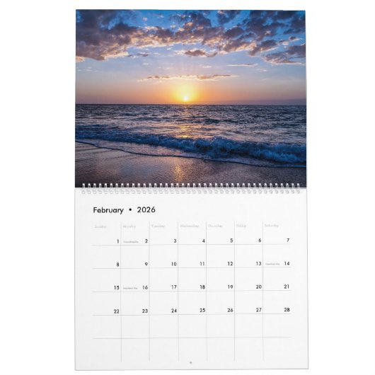 2024美しい風景の写真旅行 カレンダー (2月 2026)