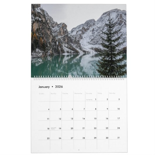 2024美しい風景の写真旅行 カレンダー (1月 2026)