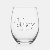 2024花嫁を贈り物にする ステムなしワイングラス (正面)