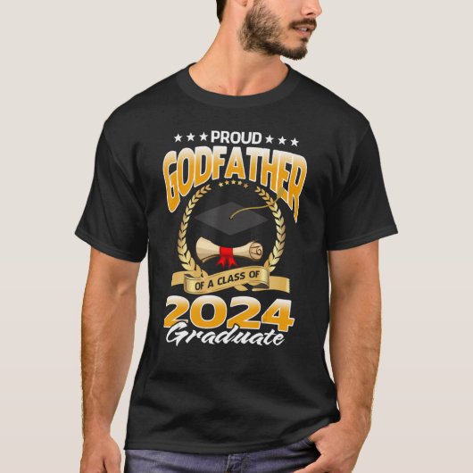 2024誇りを持った年卒業者のゴッドファーザー Tシャツ (正面)