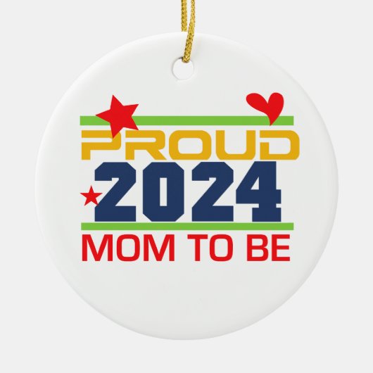 2024誇りを持った母は未来の母になる セラミックオーナメント (正面)