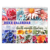 2024誕生月の花カレンダー紙アートフローラ カレンダー (カバー)
