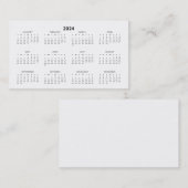 2024財布サイズカレンダー名刺 名刺 (正面/裏面)