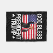 2024賛美年トランプ大統領の支援 フリースブランケット (正面(横))