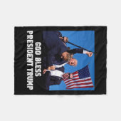 2024賛美年トランプ総長の投票 フリースブランケット (正面(横))