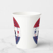 2024赤と青レット自由リングや輪アンクルサム 紙コップ (右)