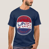 2024赤、白、青、米国のチェックマークに投票 Tシャツ (正面)