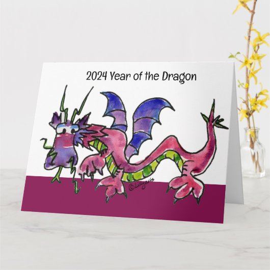 2024辰年 カード (黄色い花)