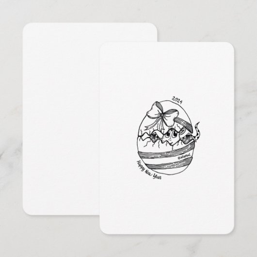 2024辰年、新年おめでとう (正面/裏面)