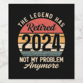 2024退職したはもう問題ではない ワインラベル (シングルラベル)